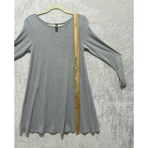 ALYA Gray Long Sleeve Button Back Casual Tunic Dress -‎ Size M